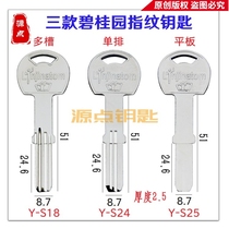 Three Imperial key blank country garden fingerprint lock key embryo Roywn key blank S18 S24 S25