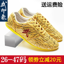 Martial Arts shoes Childrens Tai Chi shoes mens soft ox soles womens autumn practice shoes soft bottom kung fu shoes training shoes Wu impression