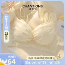 Lingerie Girl Gather Small Breasts 2021 New Adolescent Girls Summer Beauty Back Bra No Steel Ring to receive Breast Proof Saggy Bra