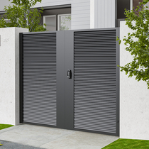 Aluminum Yard Gate Wrought Courtyard Door Simple Villa Single Double Door Country Fence Stainless Steel Iron Door