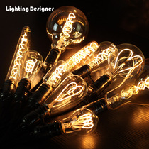 Lighting net red warm light Edison bulb E27 screw port dimming LED no strobe eye protection creative love retro light