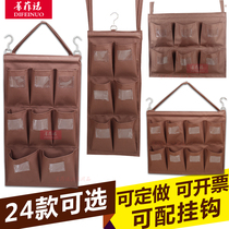 Hotel room work cart rag bag five-color multi-port cleaning cloth cart cloth bag with label storage hook bag