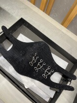 YOHJI Yamamoto 21AW show zipper adhesive hook buckle decorative fashion mask