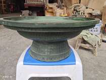 Antique bronze ware heavy ring tattoo tray raw pit light leather pendulum pieces Antique Clapping and Theatrical Props   