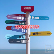 Community road sign guide sign scenic spot road sign direction sign Diversion Guide sign arrow outdoor vertical sign