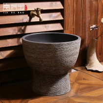 Jingdezhen ceramic antique art washing mop pool balcony mop pool toilet courtyard mop pool household basin
