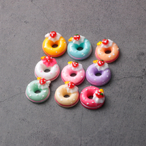 Strawberry doughnut miniature food play mini model kitchen supermarket House scene simulation super small food toy