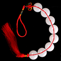 Juyuan Pavilion Chinese Natural Eight White Jade Pendant White Jade Ping An Button Home Decoration Door Ping An Hanging Gift