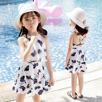 Girls swimsuit Large child split cute baby skirt princess little girl childrens new hot spring one-piece swimsuit