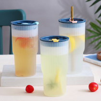 Water cup Large capacity summer sports fitness kettle Portable net red with straw High temperature resistant space cup scale water cup