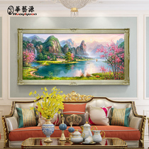 Original pure hand-painted European new office landscape hanging painting living room decoration painting pure handmade oil painting finished product customization