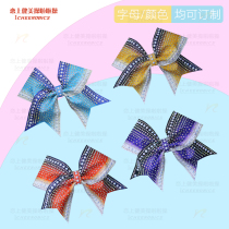 Pearl diamond cheerleading headdress bow boutique drill ring campus cheerleading competition with head flower can be changed color