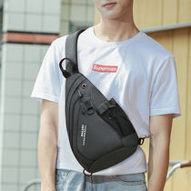 Tide brand shoulder bag mens leisure 2021 new small backpack chest bag boys trend shoulder student sports running bag