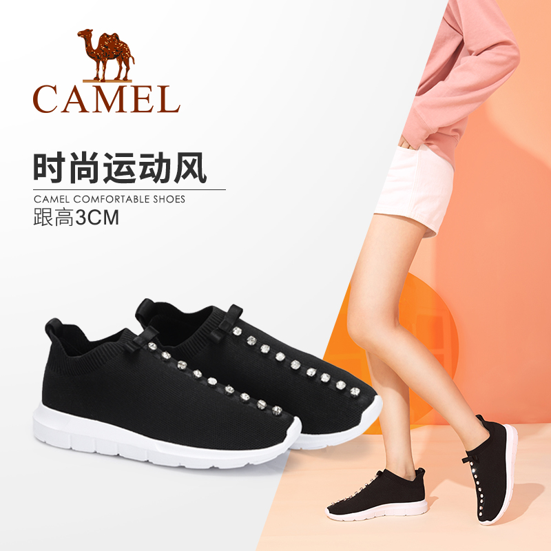 Camel Shoes 2018 New Autumn Fashion Comfortable Single Shoes Air-permeable Sports Shoes Tide Elastic Shoes Socks Shoes