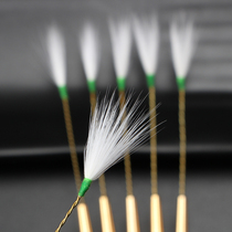 Ear pick deep wood handle Copper wire goose feather stick Chicken feather stick White crane hair stick Soft ring ear scoop tool hair