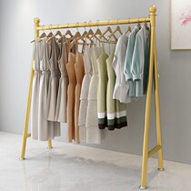Hanging clothes rack floor bedroom mobile clothes rack single pole household students folding indoor clothes hat small artifact