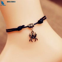 Anklet womens sexy Korean version retro mens anklet simple female red rope summer student national style cute day