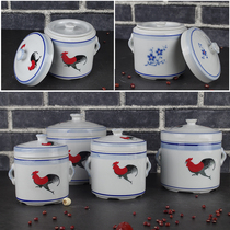Rooster ceramic double cover water-proof stew cup Birds nest cup Ginseng wing cup Hotel home suitable blue and white porcelain blue plum stew cup