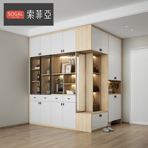 Official Sofia Wine Cabinet Dining Side Cabinet Simple Living Room Wall Home Cabinet Storage Glass Cabinet Dining Cabinet