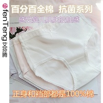 Eifenten Percentifully Cotton White Briefs Lady Pure Cotton Light Color Breathable Big Code Low Waist High Waist Bottom Pants