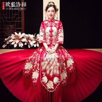 Xiuhe clothing bride 2021 new autumn wedding toast clothing thin Xiuhe female Chinese dress wedding dress