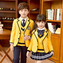 Kindergarten clothing for men and women Korean academic style primary and secondary school uniforms spring and autumn winter children's suit class clothing suit