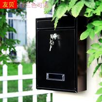 Password lock small mailbox newbox outdoor waterproof rust iron milk box European opinion box mailbox complaint box