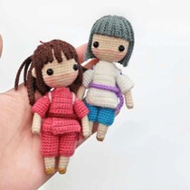 (019) Chihiro Chihiro and White Dragon handmade wool tutorial doll crochet diagram