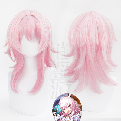 taobao agent Xiaoyao Touring Black Star Dome March 7 COS wig Simulation scalp game cosplay wig