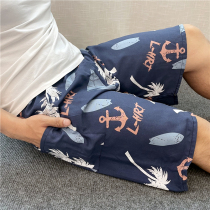 Spring and summer thin mens cotton silk cotton cotton silk big pants beach pants home pants artificial cotton loose shorts pajama pants