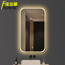 Bathroom mirror bathroom mirror wall smart bathroom mirror wall hanging toilet with light touch screen anti-fog led mirror