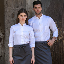 Chef overalls summer short sleeve breathable men and women Hotel Hotel rear kitchen long sleeve white western restaurant chef clothes
