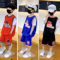 Boys basketball suit set Childrens jersey set summer quick-drying training vest Boys new summer clothes team