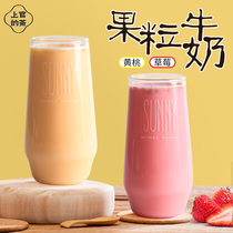 Strawberry big fruit milk tea powder yellow peach three-in-one milk tea shop commercial 1000g special big package mango milk