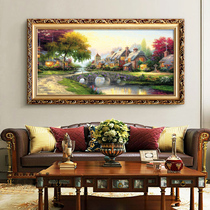 Cornucopia landscape painting pastoral landscape painting European living room decoration painting sofa background wall oil painting lucky mural