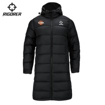 Approver long down clothing outdoor sports warm winter thickened long sleeves with cap white duck suede large coat anti-chill suit