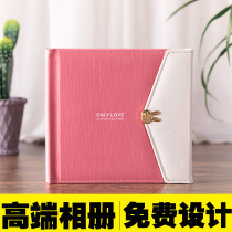 Wash baby photo album custom photo studio high-end leather Memorial Album diy baby childrens growth photo book Making