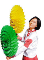 The factory supplies 3-color red yellow and green hand-over props for the group gymnastics performance of large-scale event supplies