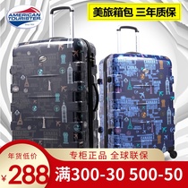 American travel trolley case, female 20 inch boarding case, college student suitcase, male 24 inch travel code box, 20q