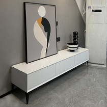 Italian minimalist TV cabinet coffee table combination Nordic modern light luxury simple small apartment living room TV shelf