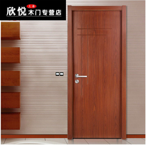 Shanghai indoor solid wood composite paint door original wooden door simple set door toilet bedroom sliding door factory direct sales