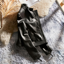 2022 leather coat women winter new 2021 Haining explosions motorcycle short sheep skin clip