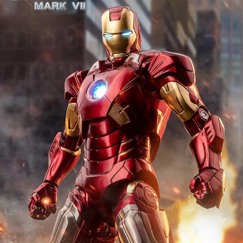 미드 -마운트 장난감 7 -inch 어벤져 스 Ironman Iron Mk7 Mk7은 인형 손잡이를 움직일 수 있습니다.