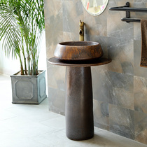  Art outdoor wash basin Basin integrated courtyard Creative hotel Hotel garden Commercial floor-to-ceiling household retro