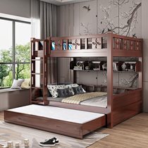 Solid wood parallel bunk bed 1 8 m wide paint level bunk bed adult mother and a bunk bed as well as pillow m