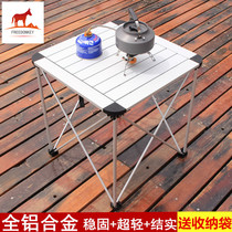 Outdoor folding table and chairs Full aluminum alloy ultra-light portable picnic table Self-driving Barbecue Table On-board Pendulum Table