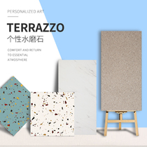 Terrazzo composite wood floor Color marble grain industrial wind clothing store commercial wear-resistant wood floor package installation