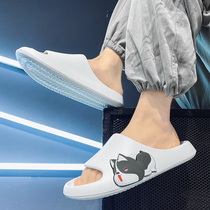 Slippers Mens Summer Non-slip Indoor Bath Home 2022 New Outwear Beach Shoe Sports With A Soft Base Drag