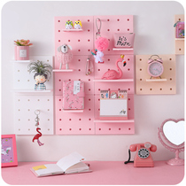 Cave board shelf non-perforated wall wall decoration female college student dormitory artifact essential rental storage rack