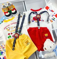 mijello 23 summer cute wind boys and girls suspenders clip (with clothes and pants)